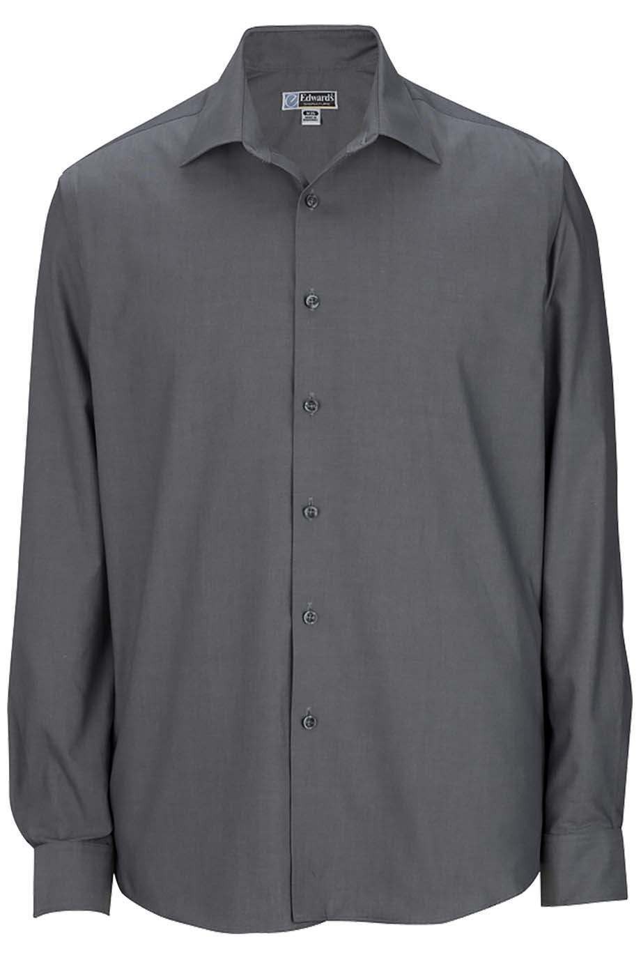 EDWARDS MEN'S OXFORD NON-IRON POINT COLLAR DRESS SHIRT - Shirts - Apparel