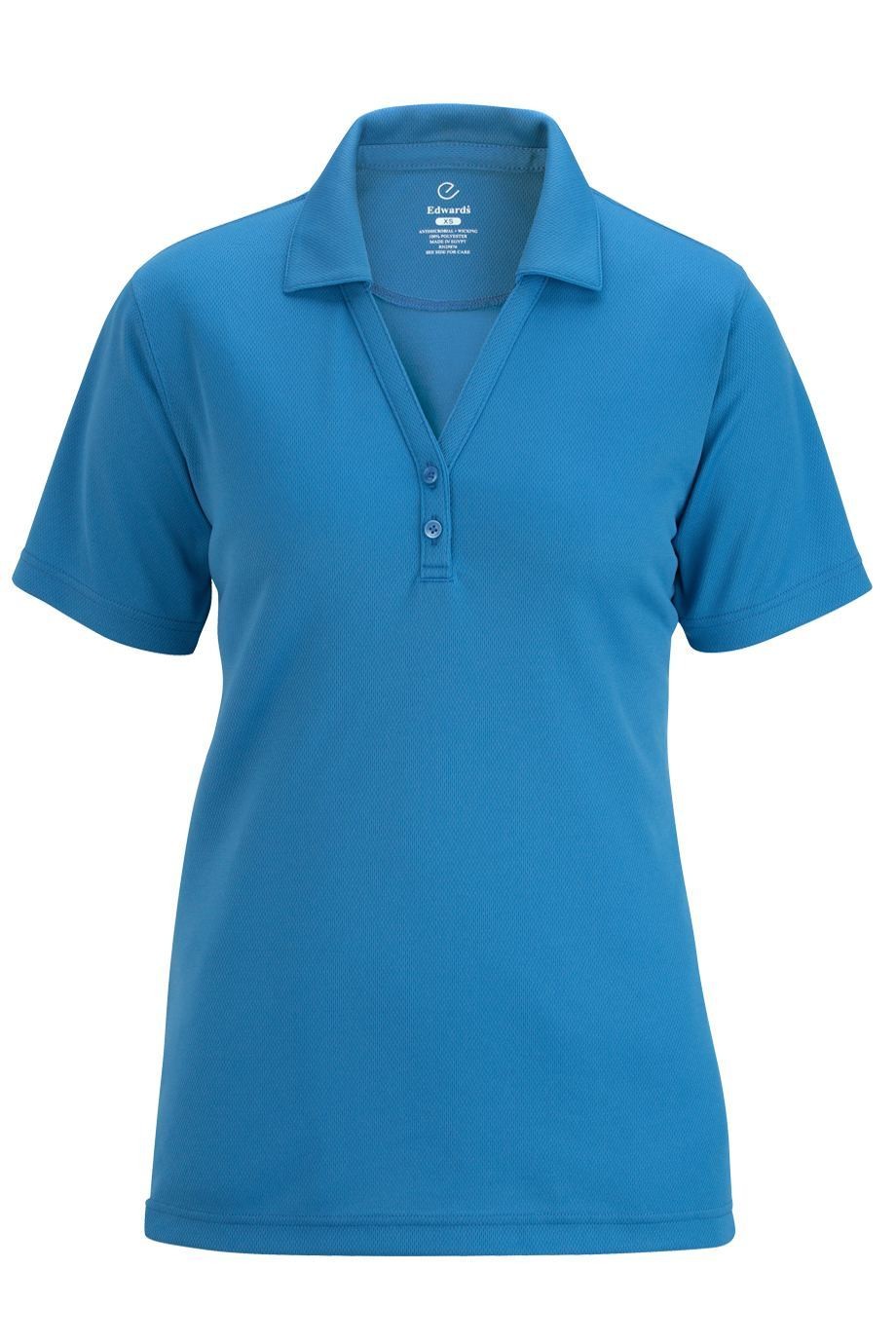 EDWARDS LADIES' HI-PERFORMANCE MESH POLO WITH JOHNNY COLLAR