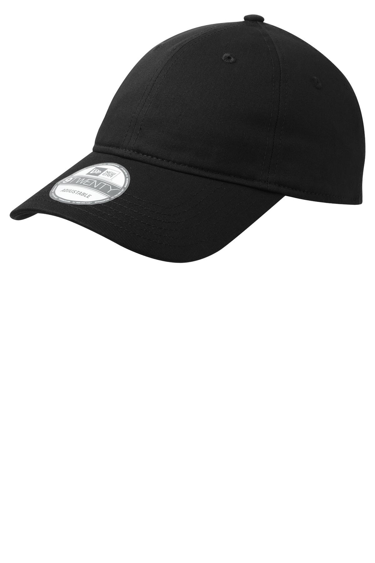 ☆送料・関税込☆NEW ERA★Chino Script Unstructured Ball Cap NE201_Black_Flat_Front.jpg