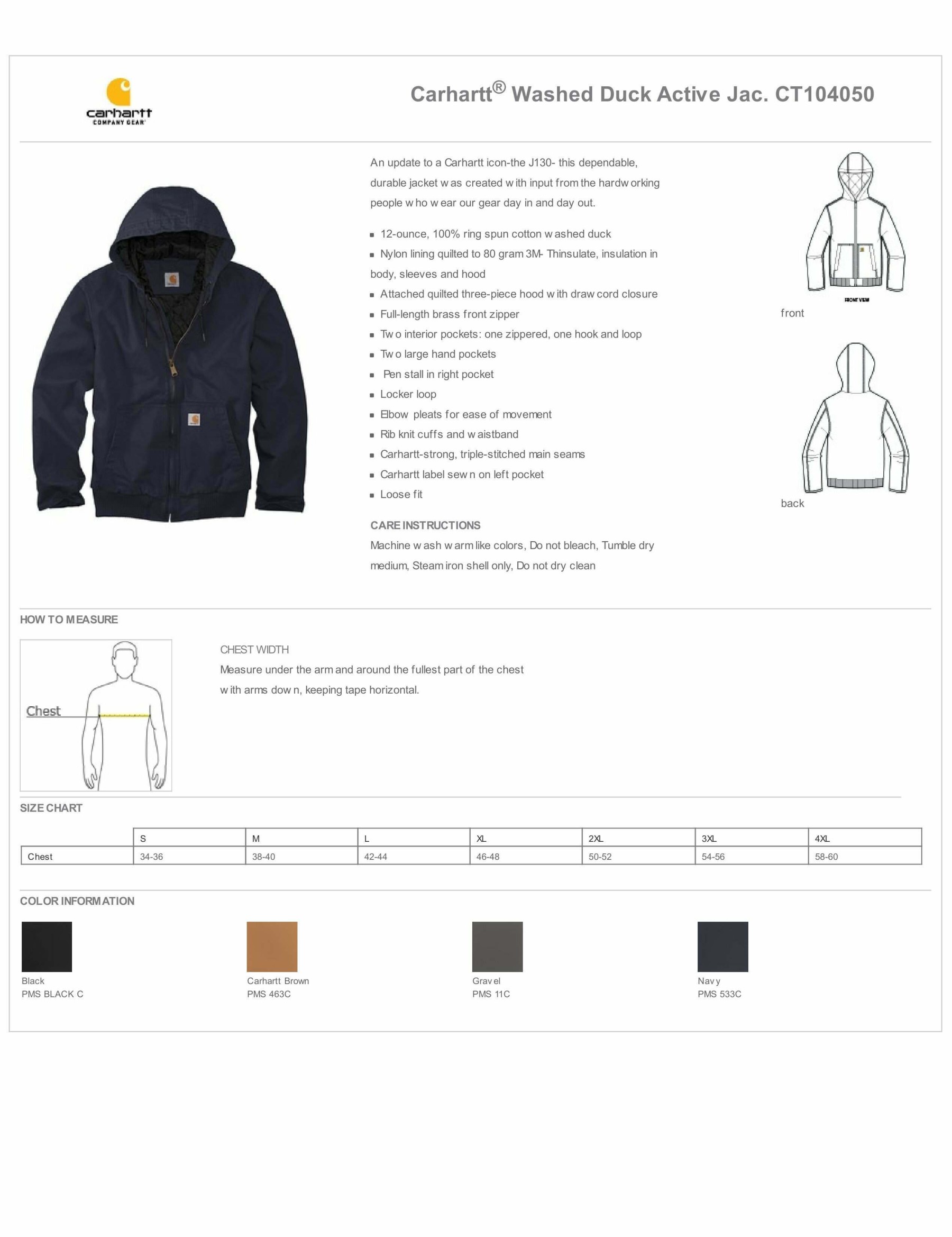 Carhartt® Washed Duck Active Jacket