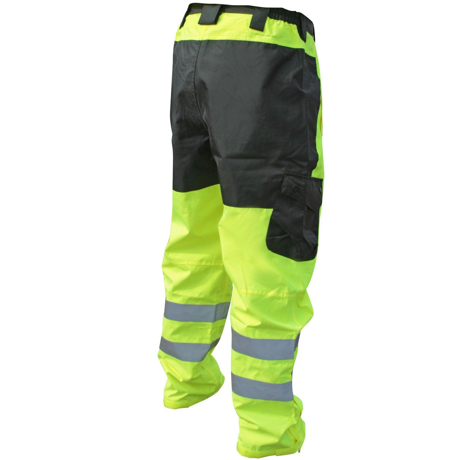 Hi Vis Lime Black Waterproof Rain Pants