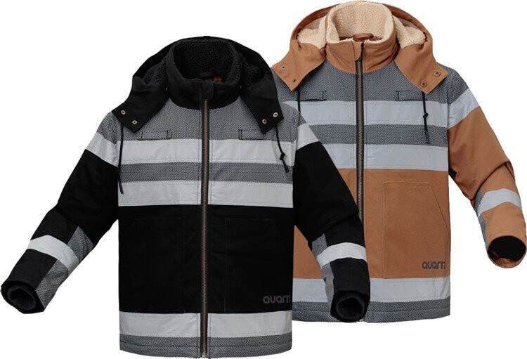 Enhanced Visibility Black Heavy Duty Canvas Sherpa Lined Jacket	