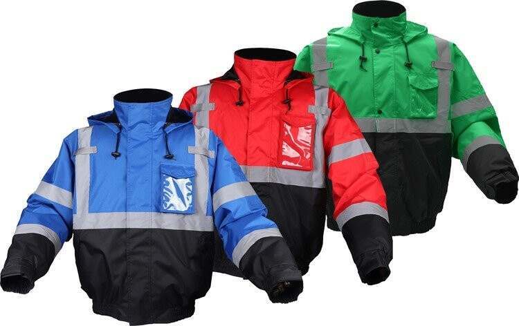 Non-ANSI Waterproof Bomber Jacket with Black Bottom