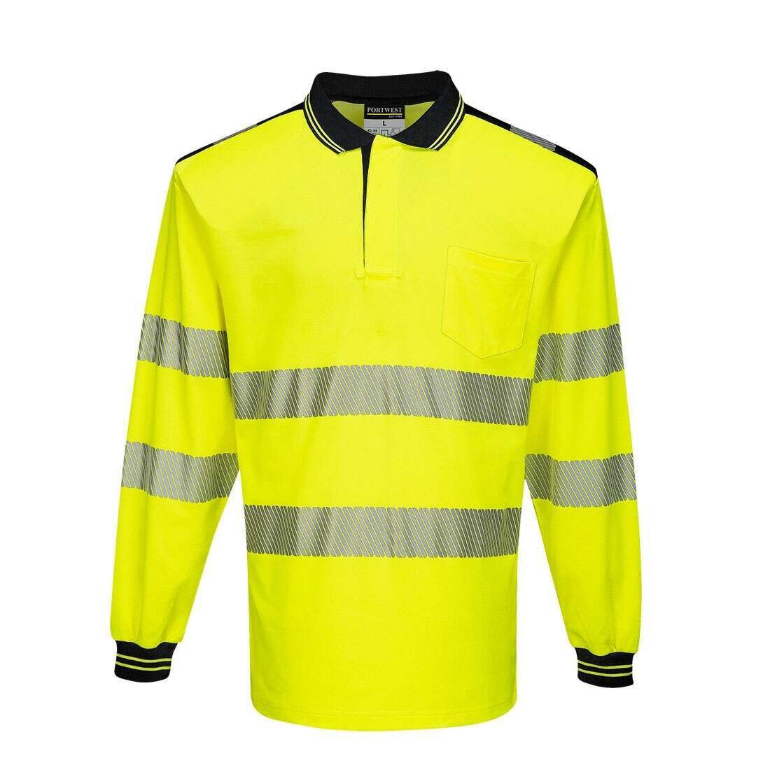 PW3 Hi-Vis Long Sleeve Polo Shirt