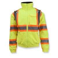 ANSI 3/CSA 2 X-Back Quilted Bomber Jacket with Removable Hood Image