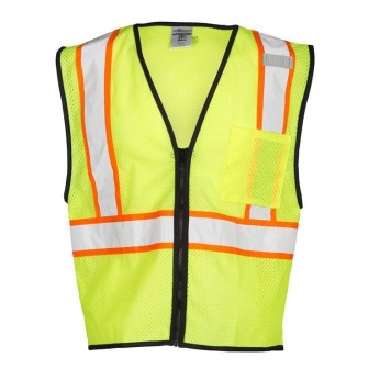 Single Pocket Contrasting Mesh Vest