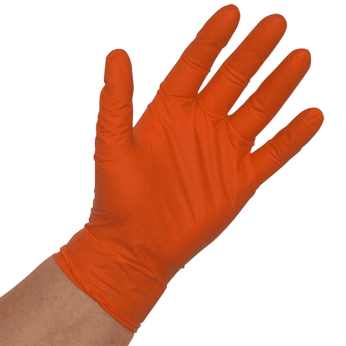 Orange Lightning Disposable Nitrile Gloves