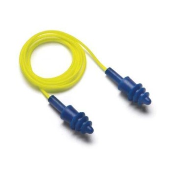 Reusable Corded Triple Flanged Ear Plugs (Box of 100 pr)