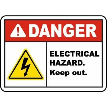 Electrical Hazard Keep Out Sign