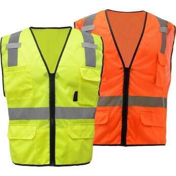 Premium Class 2 Multi-Purpose Mesh Zipper 6 Pockets Vest