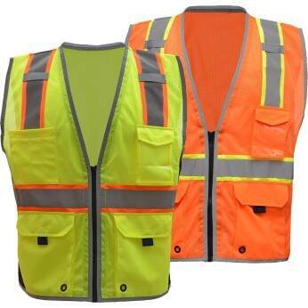 Class 2 Hype-Lite Safety Vest with Black Contrast 