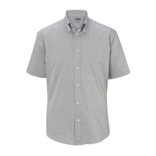 EDWARDS MEN'S PINPOINT OXFORD SHIRT - SHORT SLEEVE