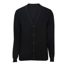 EDWARDS V-NECK COTTON BLEND CARDIGAN-2POCKETS