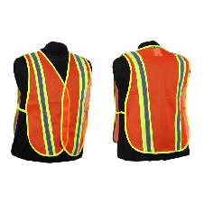 Economy Mesh Reflective Vest with Stripe
