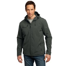 Port Authority® Textured Hooded Soft Shell Jacket