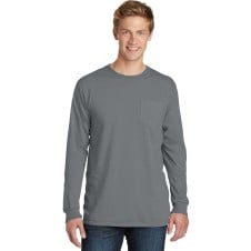 Port & Company® Pigment-Dyed Long Sleeve Pocket Tee