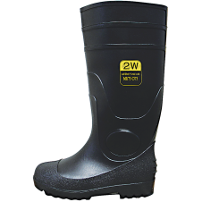 PVC KNEE BOOTS WITH PLAIN TOE
