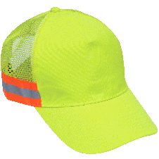 Safety Cap with Hi-Vis Reflective Mesh Back