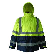 Journeyman 300D Trilobal Rip Stop Rain Jacket-Lime/Navy