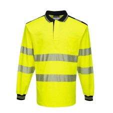 PW3 Hi-Vis Long Sleeve Polo Shirt